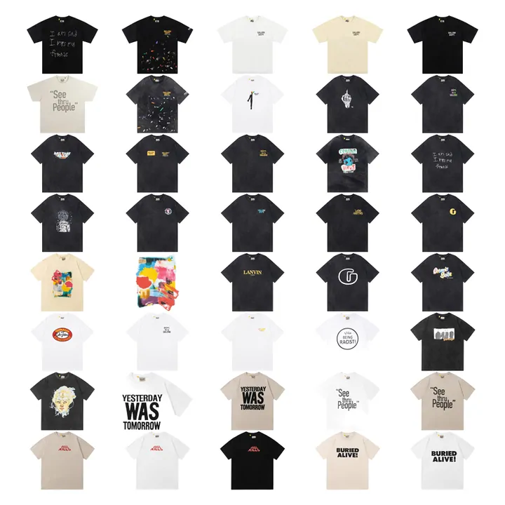 T-shirt listing from the catalogue, the category where the title and the option list carry everything the photograph cannot